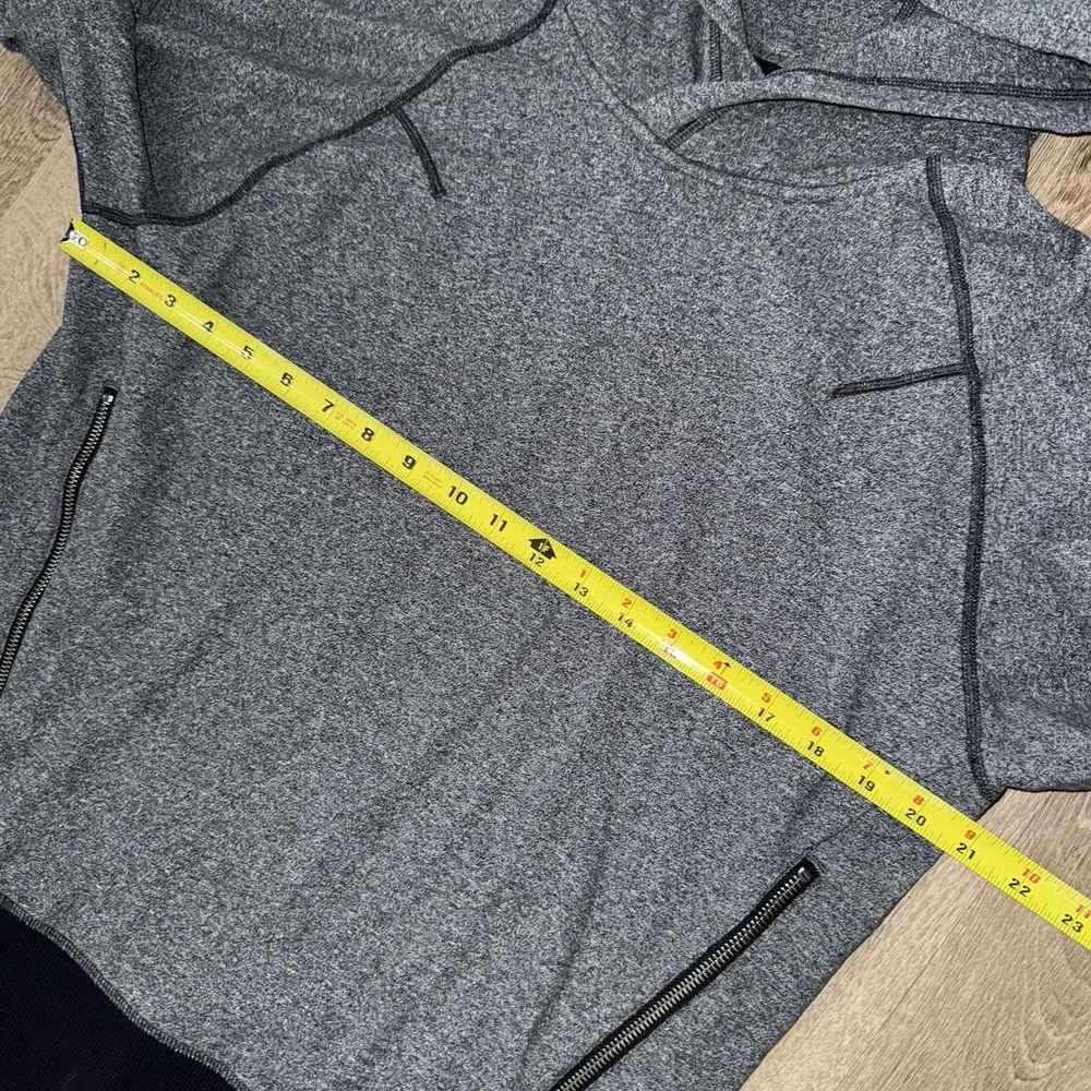 Lululemon Om & Roam Pullover Hoodie Women's 6 Grey Black Zip Bottom Stretch